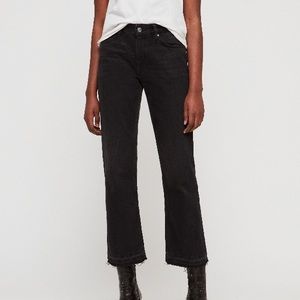 All Saints Ava Straight High Rise TY Jeans Black